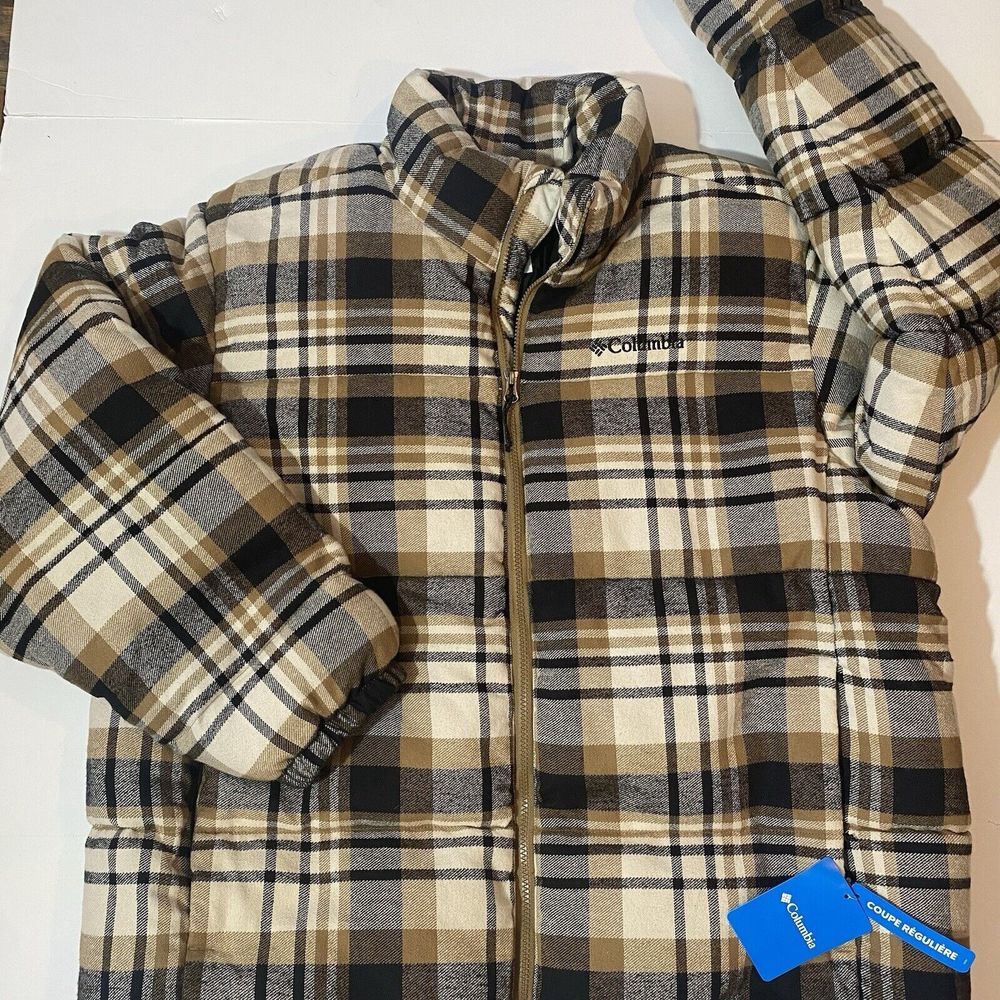 NWT Columbia Men's Puffect Novelty Plaid Puffer Jacket Full Zip Size XL $150 - Picture 2 of 13